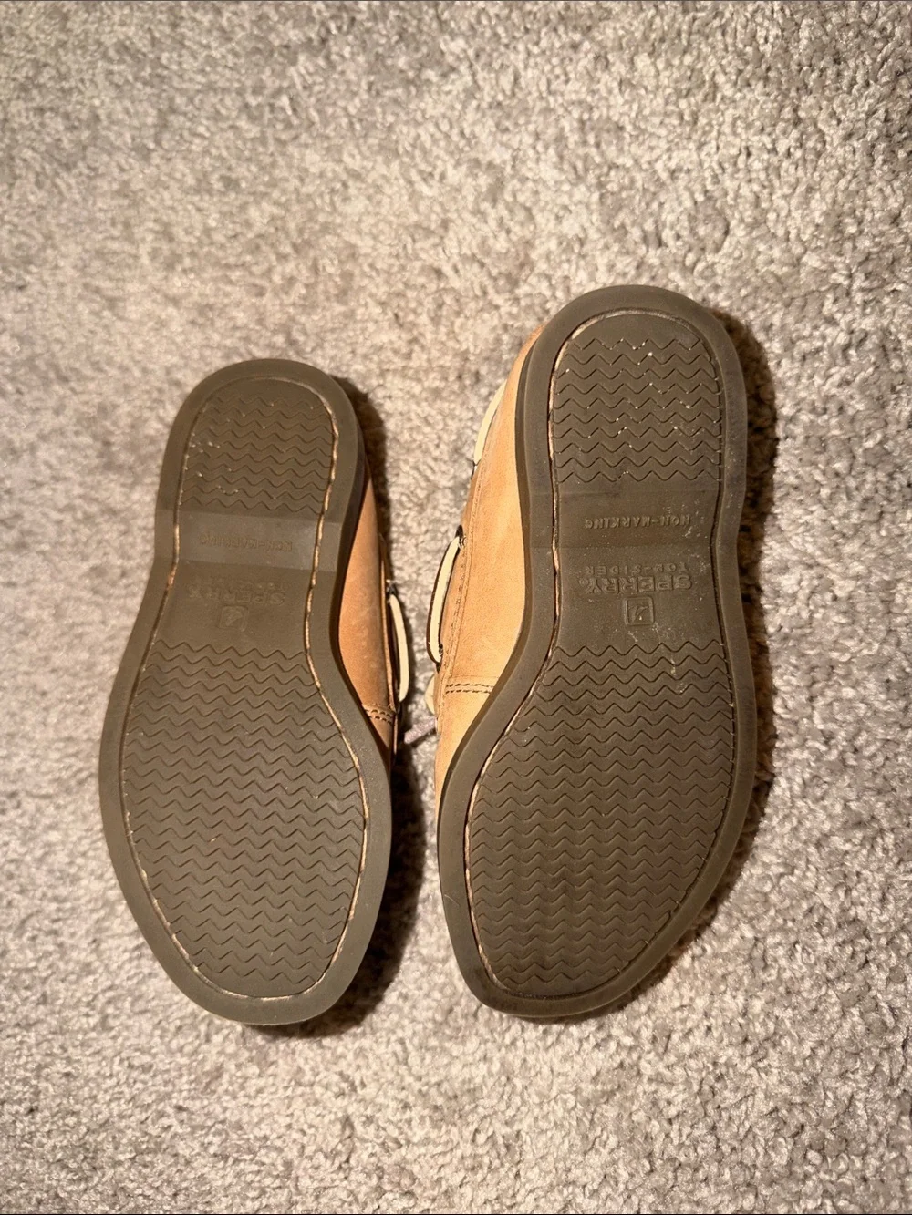 Sperry Tan Kids Boat Shoes